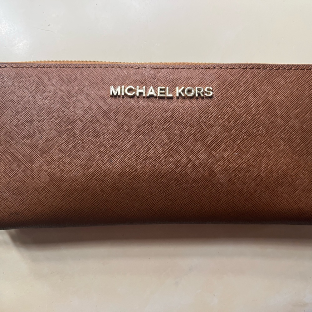 Tan Michael Kors Long Wallet